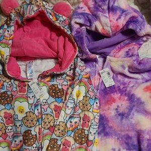 The Children's Place (Set Of 2) Long Sleeve, Zip, Hooded Pajamas **NWT**